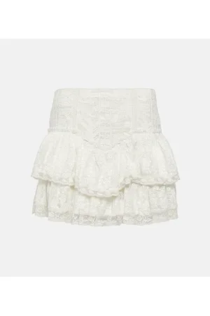 LOVESHACKFANCY Minirock Antila aus Spitze