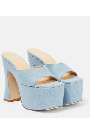 MAGDA BUTRYM Plateau-Pantoletten aus Denim