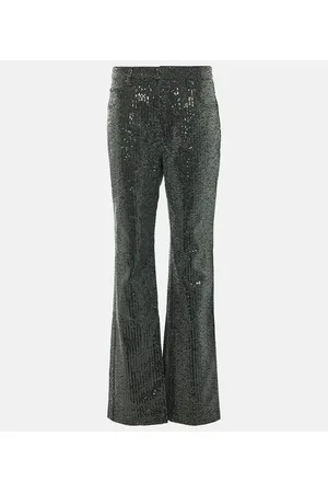 ROTATE Straight Jeans mit Pailletten