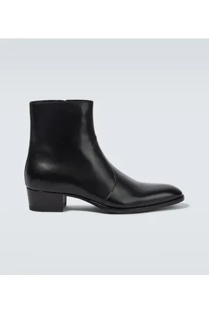 Saint Laurent Ankle Boots Wyatt aus Leder