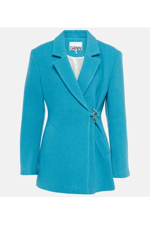 Ganni Blazer aus einem Wollgemisch