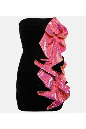 ALEXANDRE VAUTHIER Verziertes Minikleid aus Samt
