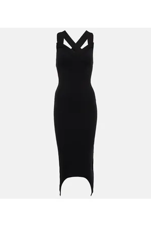 Patou Midikleid Curve aus einem Wollgemisch