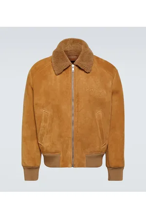 Prada Bomberjacke aus Veloursleder mit Shearling