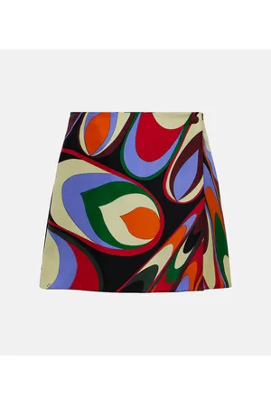 Puccini Minirock Onde aus Seiden-Twill
