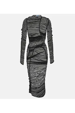MUGLER Midikleid aus Mesh