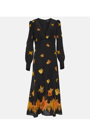 Etro Bedrucktes Midikleid aus Crêpe de Chine