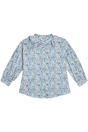 Il gufo Bedruckte Bluse aus Baumwollpopeline