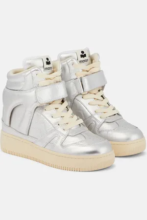 Isabel Marant High-Top Sneakers Ellyn aus Metallic-Leder