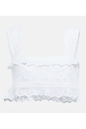 Isabel Marant Cropped-Top Mecelia aus Baumwolle und Seide