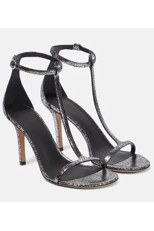 Isabel Marant Sandalen Einari aus Metallic-Leder