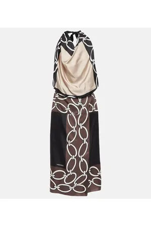 VALENTINO Bedrucktes Midikleid aus Seide