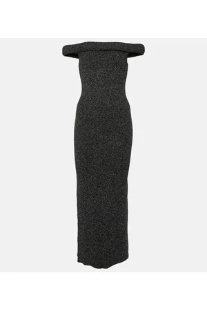 Totême Off-Shoulder-Maxikleid aus Strick