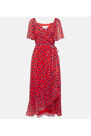 Carolina Herrera Bedrucktes Midikleid aus Georgette