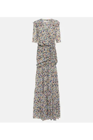 VERONICA BEARD Bedrucktes Maxikleid aus Seide