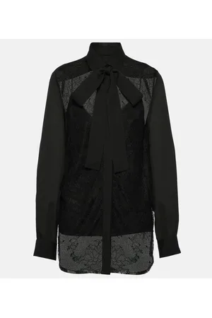 Elie saab Bluse aus einem Seidengemisch mit Spitze