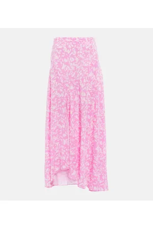 Isabel Marant Bedruckter Midirock Sakura aus Chiffon