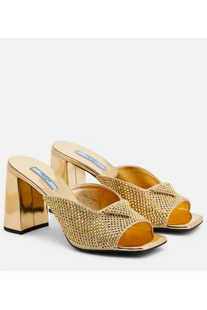 Prada Pantoletten mit Kristallen