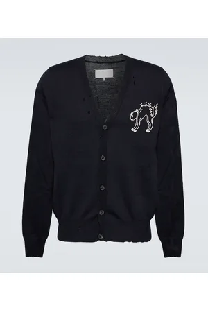 Maison Margiela Bestickter Cardigan aus Wolle
