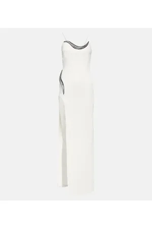 DAVID KOMA Verzierte Robe aus Crêpe-Jersey
