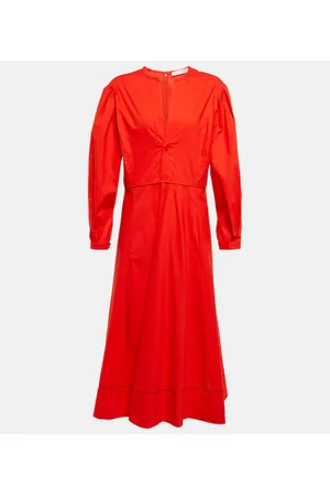 Proenza Schouler White Label Midikleid aus Popeline