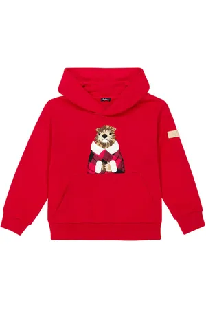 Il gufo Bestickter Hoodie aus Baumwolle