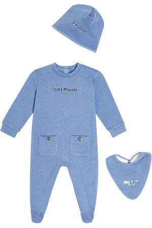 Balmain Baby Set aus Strampler, Mütze und Lätzchen
