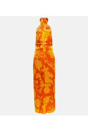 SIR Bedrucktes Maxikleid aus Seide