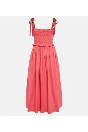ULLA JOHNSON Midikleid Akshara aus Baumwolle
