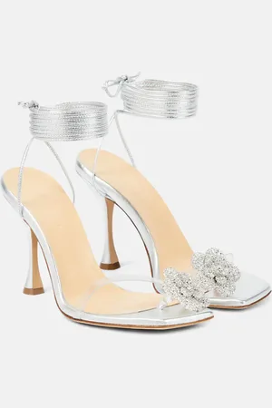 MAGDA BUTRYM Verzierte Sandalen aus Metallic-Leder