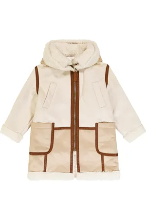 Chloé Chloé Kids Mantel mit Faux Shearling