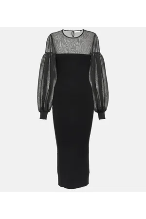 ULLA JOHNSON Midikleid Milla aus einem Wollgemisch