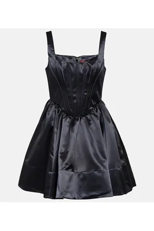 Staud Minikleid Landscape aus Satin