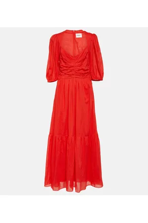 Marant Etoile Maxikleid Leoniza aus Baumwolle