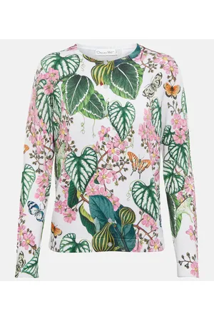 Oscar de la Renta Cardigan aus einem Baumwollgemisch
