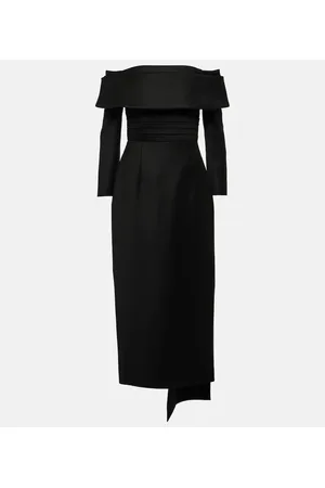 EMILIA WICKSTEAD Off-Shoulder-Midikleid Derika aus Wolle