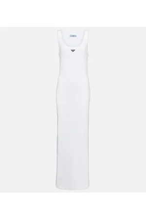 Prada Maxikleid aus Baumwoll-Jersey