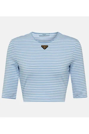 Prada Cropped-Top aus einem Baumwollgemisch