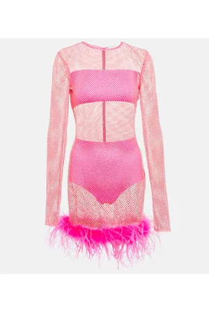 GIUSEPPE DI MORABITO Verziertes Minikleid mit Federn