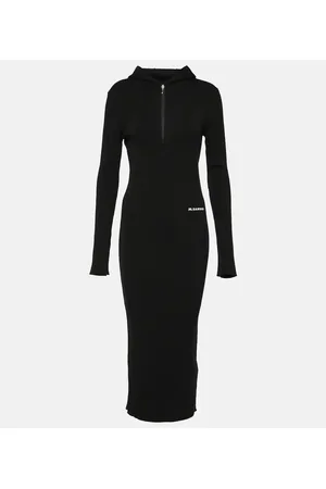 Jil Sander Midikleid aus einem Wollgemisch