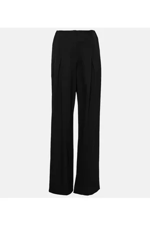 Fforme Weite High-Rise-Hose Faye aus Wolle