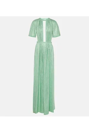 AREA Robe aus Jersey mit Kristallen