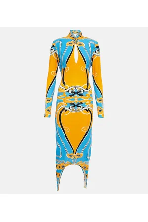 Patou Midikleid aus einem Baumwollgemisch