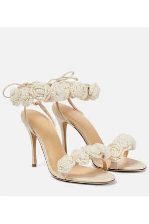 MAGDA BUTRYM Sandalen aus Leder und Häkelstrick