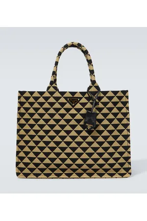 Prada Tote Symbole mit Leder