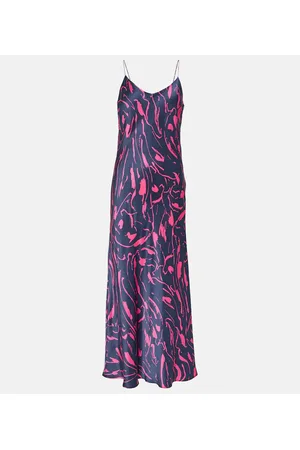 ASCENO Bedrucktes Maxikleid Lyon aus Seide