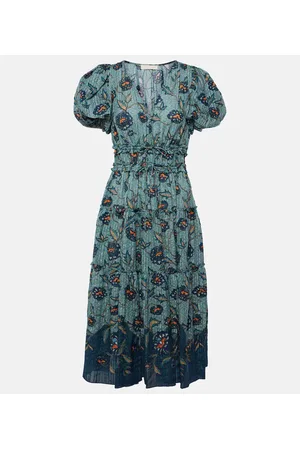 ULLA JOHNSON Midikleid Eloisa aus einem Baumwollgemisch