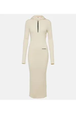 Jil Sander Midikleid aus einem Wollgemisch