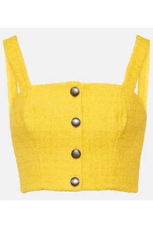 Alessandra Rich Cropped-Top aus Tweed