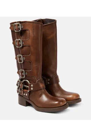 Miu Miu Stiefel aus Leder